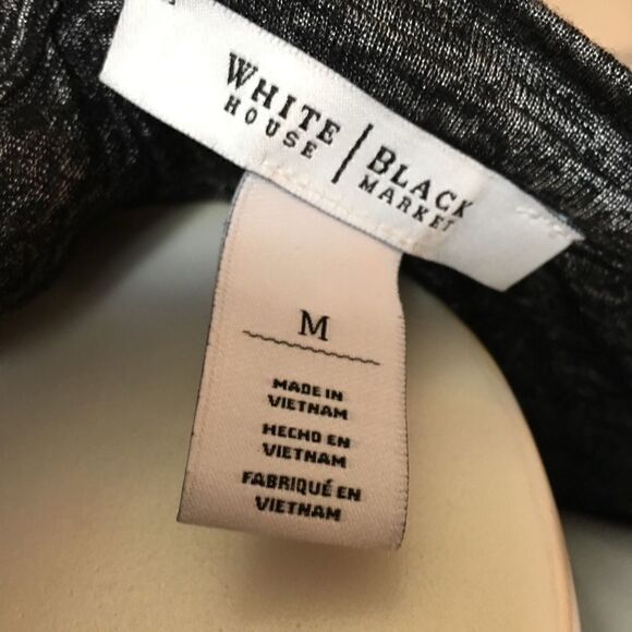 White House Black Market silver shimmer comfy Tee - Picture 5 of 5